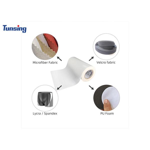 Super Soft Thin TPU Hot Melt Adhesive Film Milky Transparent Dual Color High Tensile Peel Force Multi-Cycle Wash Resistant For Powder Puff Lamination