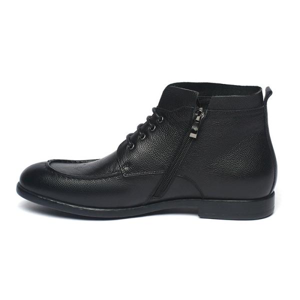 Logo Customized Winter Lace Up Mens Leather Dress Boots