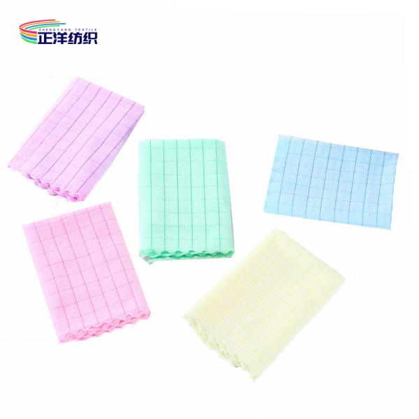 500gsm Car Cleaning Rags Plaid Style 40x40cm All Season Microfiber Weft Cloth Car Wiping Towels