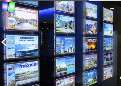 Picture Frame LED Crystal Light Box Display For Real Estate Advertising