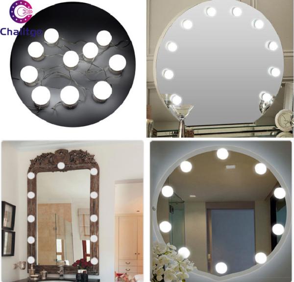Mirror LED Makeup Vanity Lights Stretching Contracting Cable 120 LM 7000K