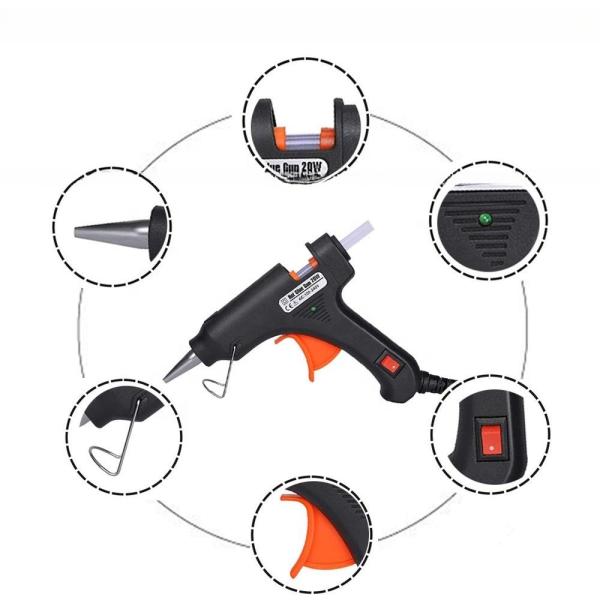 220V/50HZ 20W High Temp Heavy Duty Hot Melt Glue Gun Kit With 50pcs For DIY