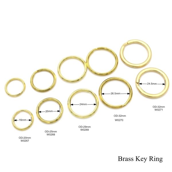 32mm Stainless Steel Flat Split Key Ring - Rust-Free Heavy-Duty O Ring with Custom Engraving & Chain Option