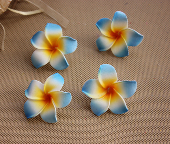 DIYPE foam artificial flowers artificial flower hairpin side clip wedding, frangipani