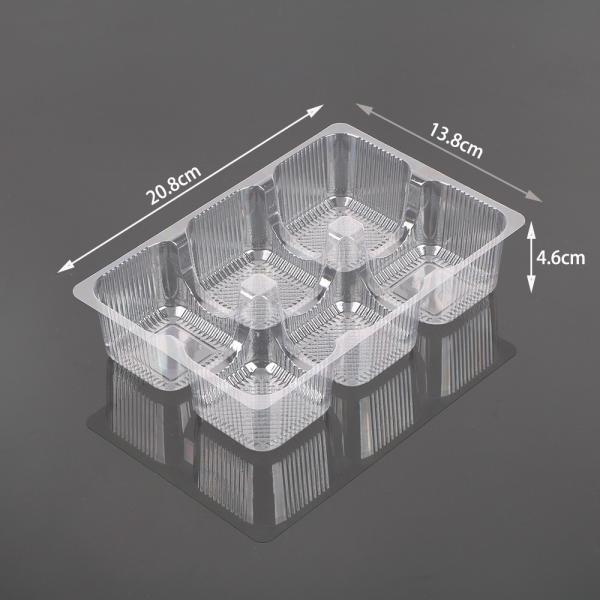 Hengmaster Food Grage Disposable Plastic Biscuit Disposable Snack 6-com PET Tray
