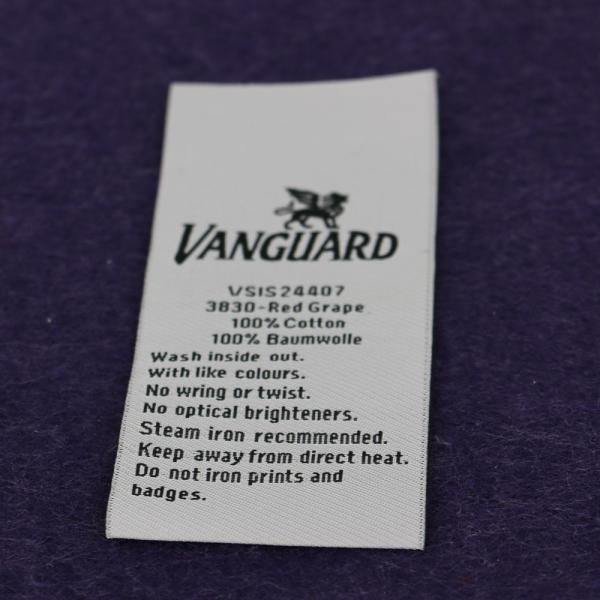 White Center Fold Cotton Neck Woven Garment Labels Main Lables