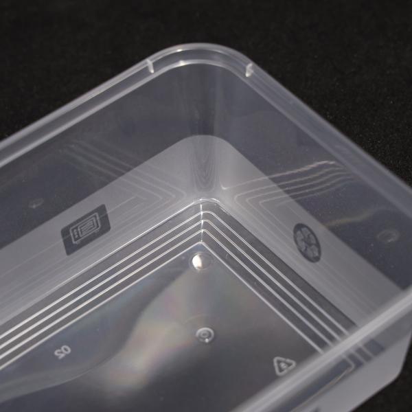 500ml Plastic PP Lunch Box with Snap On Lid For Takeaway Food