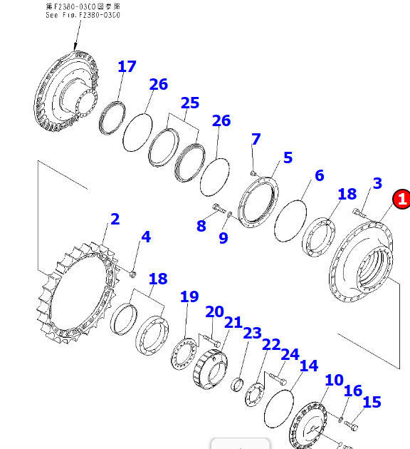 Construction Machinery Parts Bulldozer Spare Parts KOMATSU Parts D375A Final drive Hub 195-27-34111