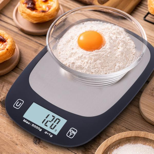Modèle solide de type en acier inoxydable Balance électronique de cuisine 5kg 11lb Outil de mesure du poids avec technologie brevetée