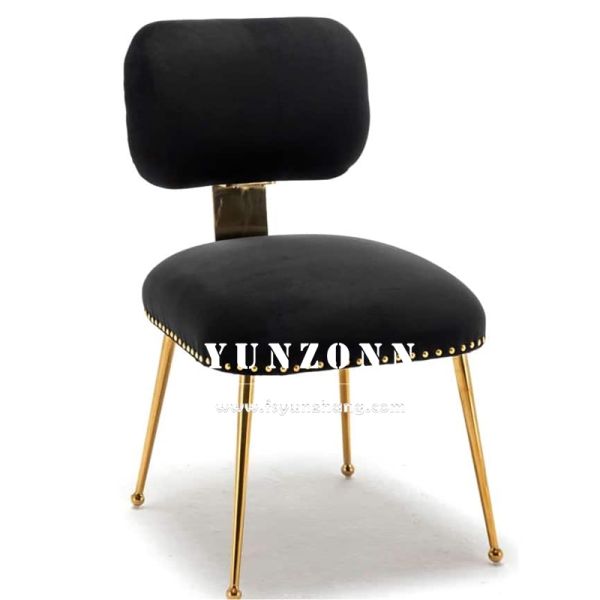 Luxury Modern Stainless Steel Gold Frame Dining Chair Velvet Restaurant Wedding Dining Chairs for Home Hotel Furniture