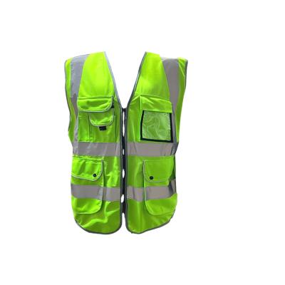 Vestido de trabalho reflector masculino personalizado com bolsos e logotipo