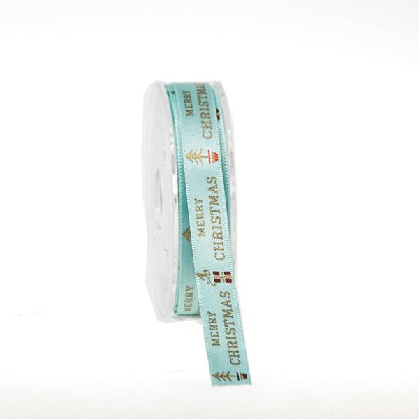 2 Colors Gold Printed Satin Ribbon For Christmas Gifts Wrapping 9 Mm Width