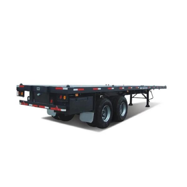 Two Axle Container Flatbed Semi Trailer With 1840mm Tread And 8t Grade