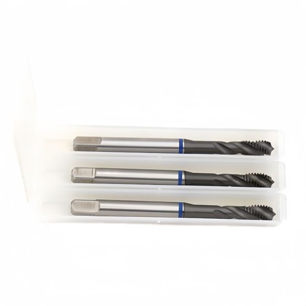 Industrial TiCN Blue-Grey Coated HSSE M35 Machine Taps | 35° Spiral Flute 6H Taps for Blind Hole Tapping