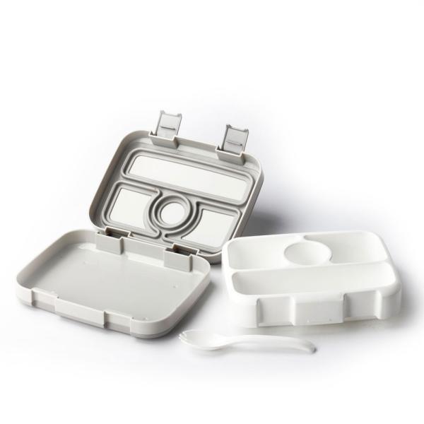 Eco Friendly Sustainable Dishwasher Safe Plastic Bento Lunch Box With Four Separate Compartments BPA Free