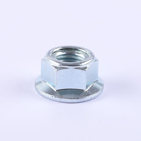 Torque Type All Metal Plating Hex Flange Nut Sliver Surface