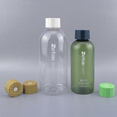 Transparent Plastic Cosmetic Bottle Round Cream Plastic Bottle 250ml / 300ml