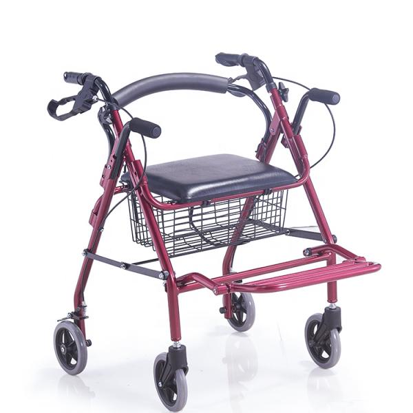 Ходок Rollator складчатости каретного медицинского оборудования реабилитации алюминиевый