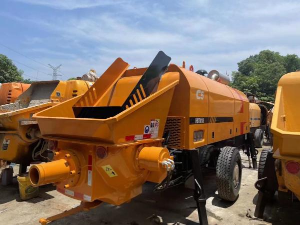 Shacman HBT8018 Used Trailer Concrete Pump Mixer 186 KW With Deutz Engine