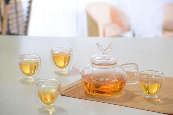 Double wall glass, Heat-resistant  glass teapot, borosilicate glass tea set, Espresso, Latte, Cappuccino cup