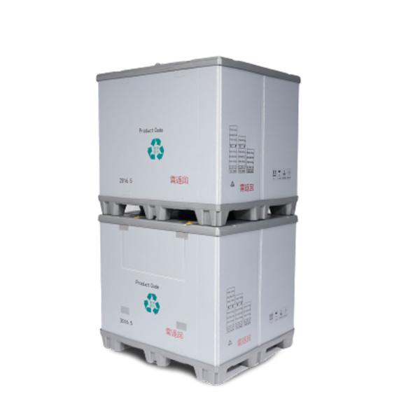 Customizable foldable hdpe large packaging sleeve solid plastic box pallet for auto parts