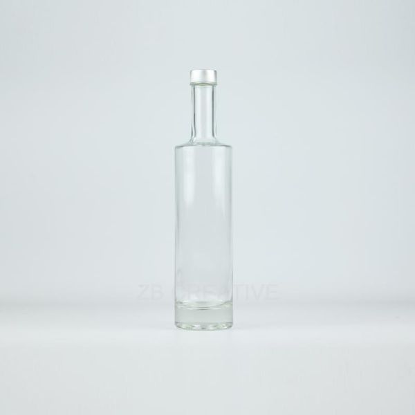 700ml White Crystal Glass Liquor Bottles Screw Top For Brandy 850g CY-889