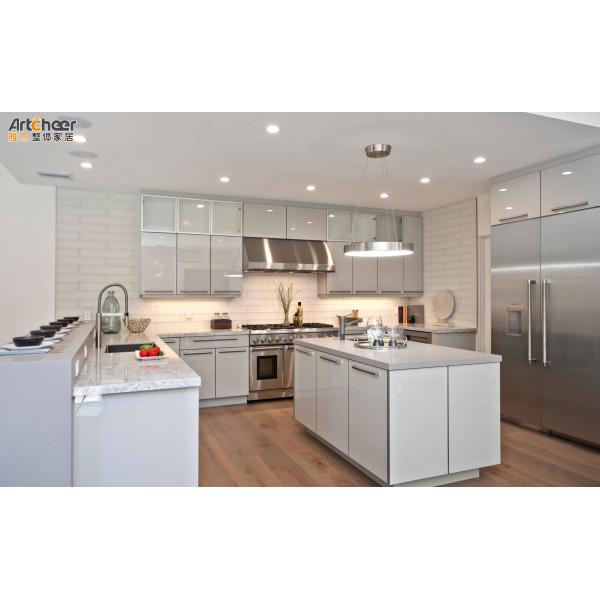 Антикварные роскошные кухонные шкафы из твердого дерева в современном стиле