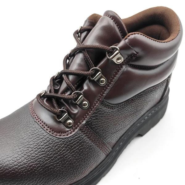 Chaussures de sécurité brunes anti-ponture chaussures à orteils de fer durables anti-éclatement