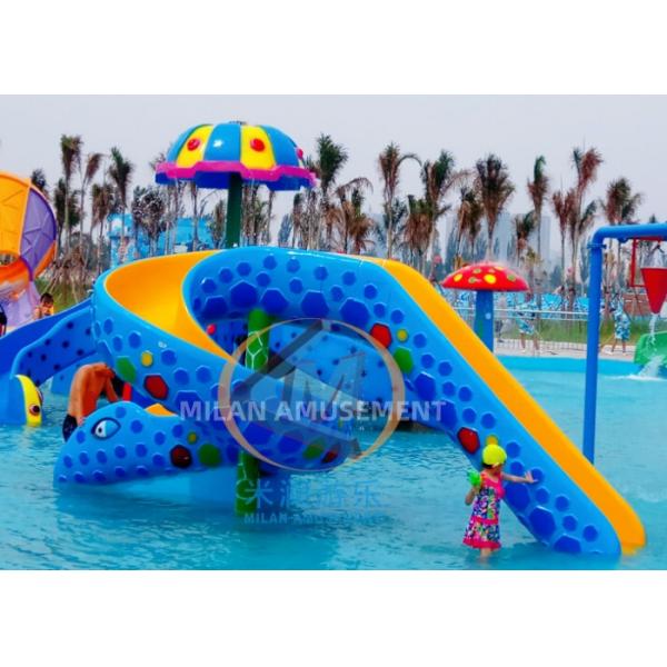 Fiberglass Material Kids Snake Slide 2.5m Height For Water Park Hotel Backyard Pool