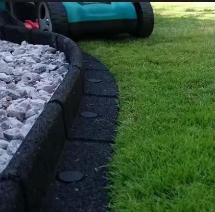 Recycled Rubber Landscape Edging 1200x100mm Black