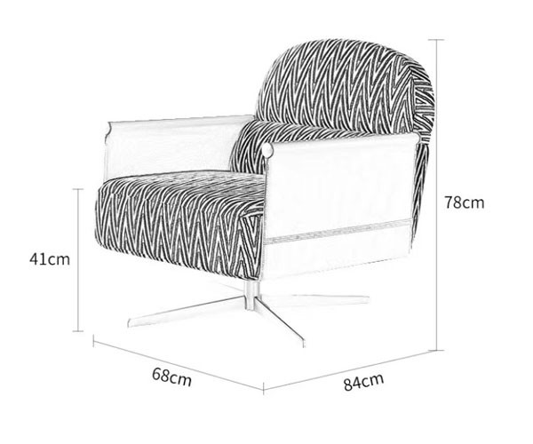 Sleeper Couch Single Seater Armchair Rotating Sofa For Bedroom Mocha Italian