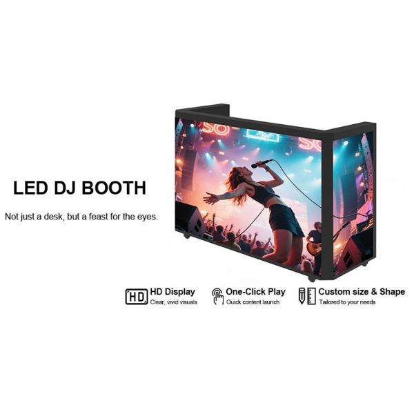LED DJ BOOTH,Six Folding Tavolo Dj Table Facade Led Display Screen