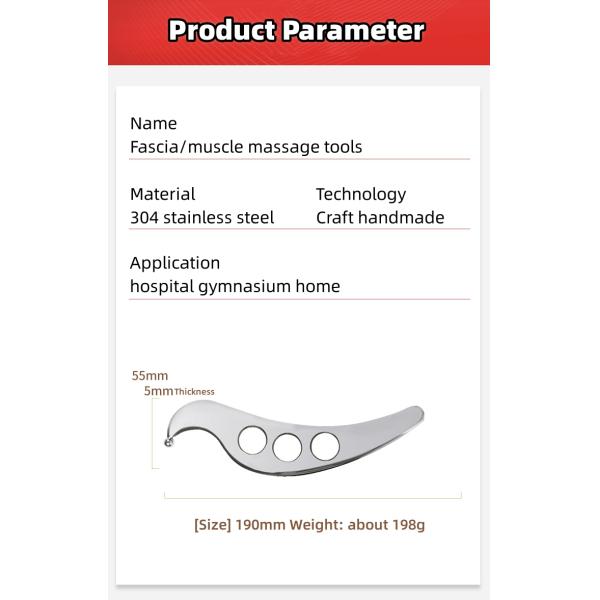 Stainless Steel Scraping Board for Effective Muscle Massage and Tension Relief