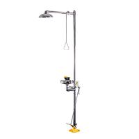 High Flow Emergency Shower And Eyewash 304 316 Stainless Steel Dual Spray Heads