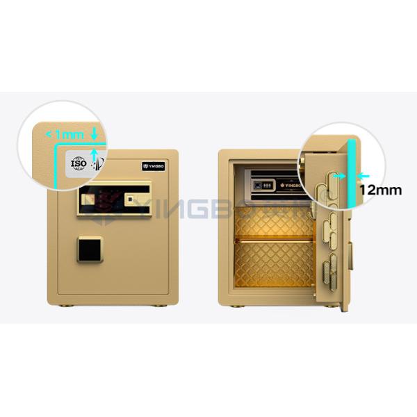 Dual Warning Alarm Home Safe Box Anti-Theft H450mm(Gold)