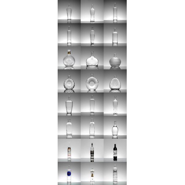 Glass Whisky Bottles 750ml Capacity Glass with Caps Other Deep Process Hot Stamping