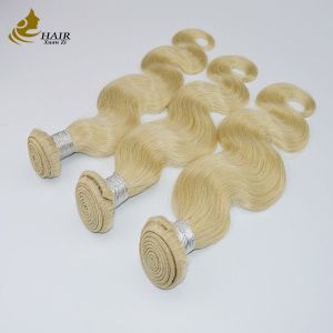 100% de la cutícula humana de la onda del cuerpo alineado 613 Virgin Ombre Human Hair Extensions Bundles