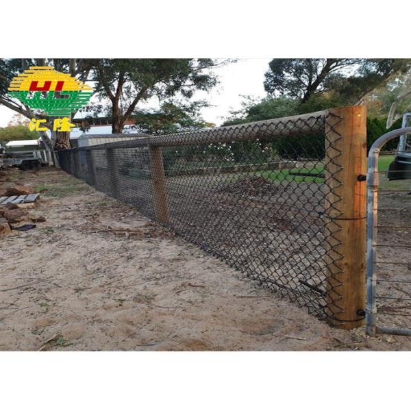 Покрытая винилом стальная ткань загородки звена цепи 10 калибрует 4 фт х кс 45 фт в