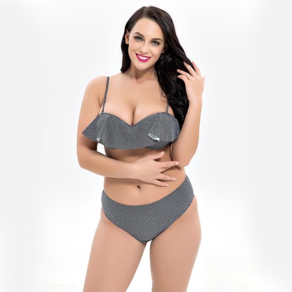 Plus Size Two piece Swimsuit colorful Swimsuit Women Push up 1930