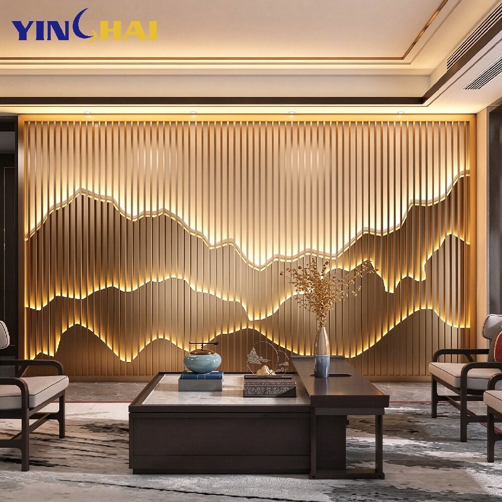 Mountain Shape LED Light Room Dividers For Wall Background Decoration