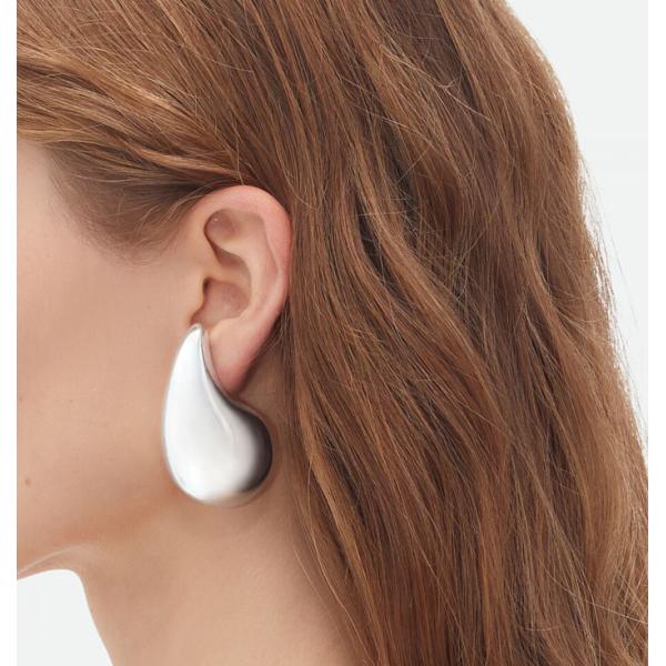 Lightweight 18K Gold Plated Large Drop Ladies Earrings Jewelry in 925 Sterling Silver