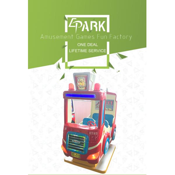 London Bus and Fire Fighting Truck Coin Operated Arcade Kiddie Rides Fiberglass Material