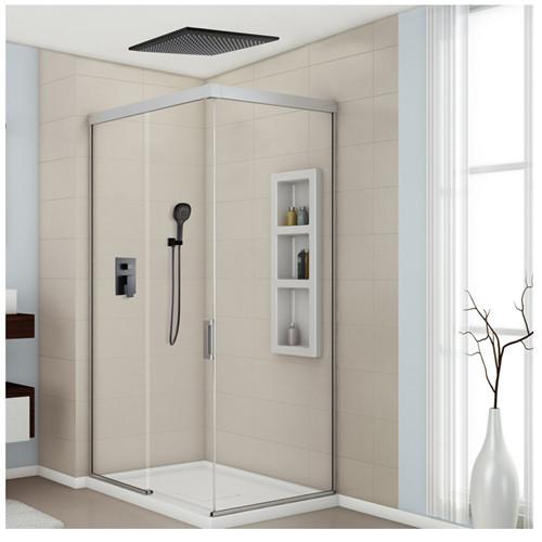 8-12 Inch Concealed Shower Faucet , Solid Brass Ceiling Shower Faucet Three Modes