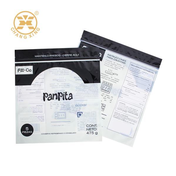 Custom Printed Plastic Zipper Bags Food Packaging Bag For Noodles Pita Pancake Taco
