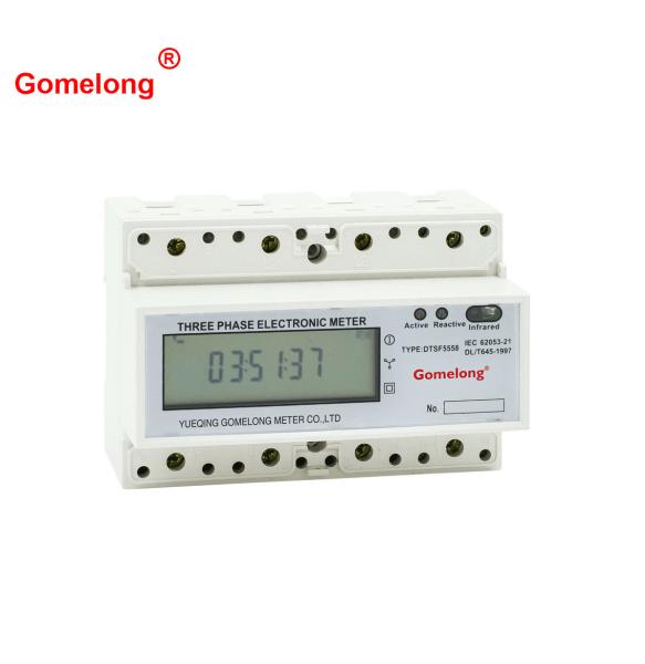 Factory supply Three phase 7P Din-rail energy meter with rs485 electronic watt hour meter