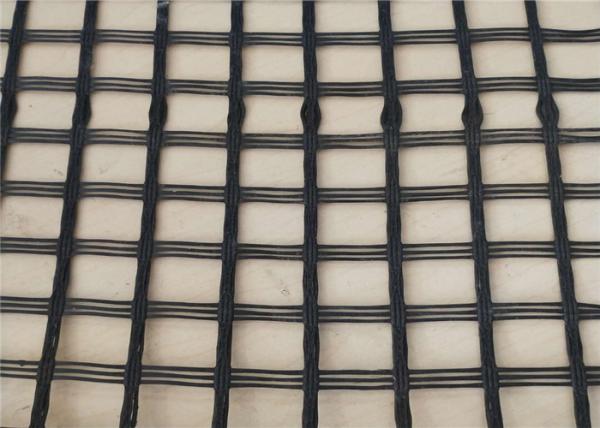 Pavement Plastic Compound 100x3.95m Fiberglass Geogrid For Road Construction