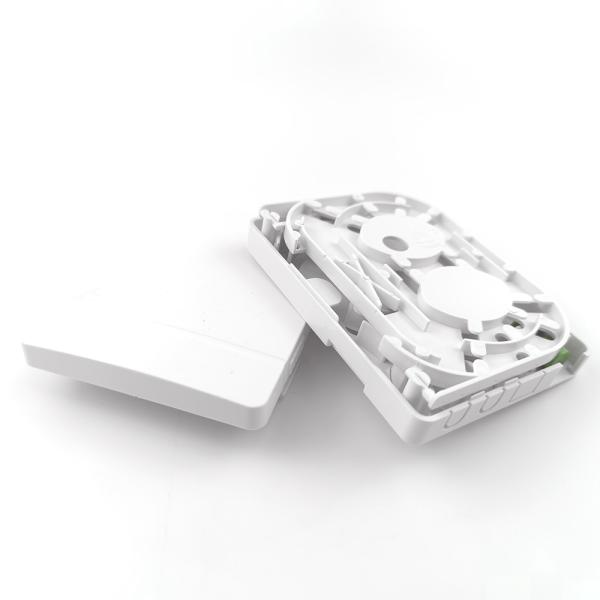 Réseau FTTH Installation murale intérieure FC APC Plaque d'entrée en fibre optique en plastique 2 cœurs