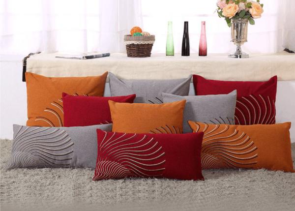100% Linen Decorative Cushion Covers Free Style Pattern Embroidered Throw Pillows