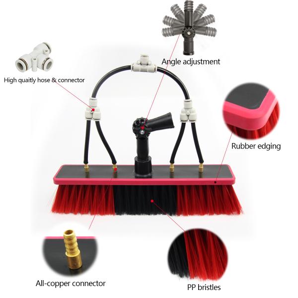 Household Cleaning Red Window Washing Equipment with High Place Water Spray x23 Brush