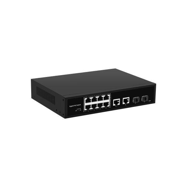 8 Port 120W Gigabit POE Switch with POE Watchdog for Business Fiber Network